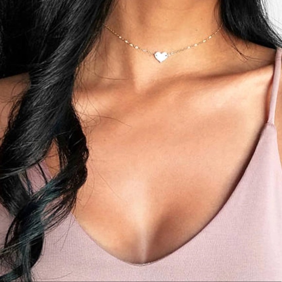 WILA Jewelry - RESTOCKING 💕 heart charm choker necklace gold